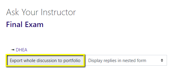 Export discussion